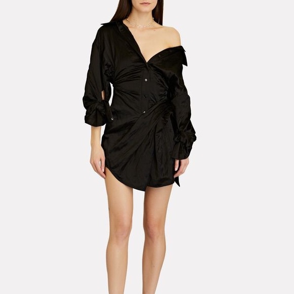 ALEXANDER WANG Asymmetric Satin One Shoulder Dress Size 8 *I SHIP SAME DAY!* - Picture 1 of 9